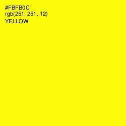 #FBFB0C - Yellow Color Image
