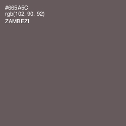 #665A5C - Zambezi Color Image