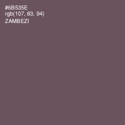 #6B535E - Zambezi Color Image