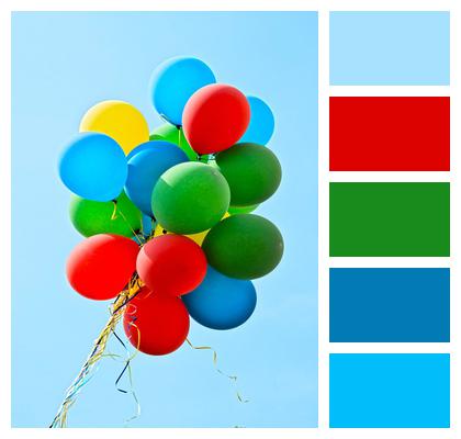 Balloons Multicoloured Party Image