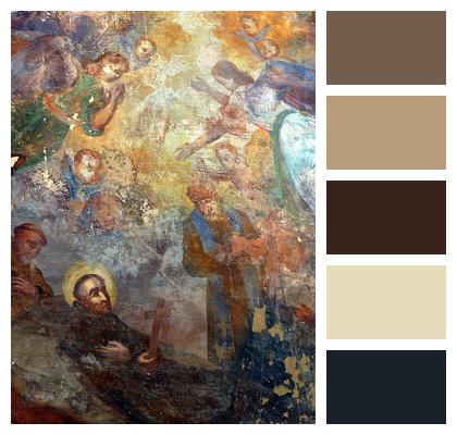 Dubrovnik Art Colours Detail Painting Religious Croatia Wall Image