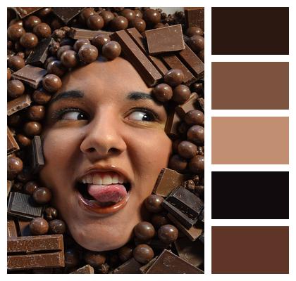 Chocolate Girl Portrait Image