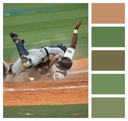 Baseball Catcher Collision Image