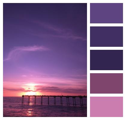 Sunset Sky Pier Image
