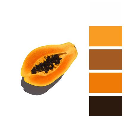 Papaya Fruit Halved Image