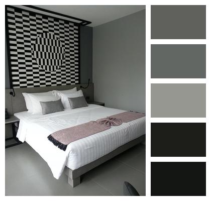 Comfortable Gray Bedroom Gray Hotel Gray Service Image