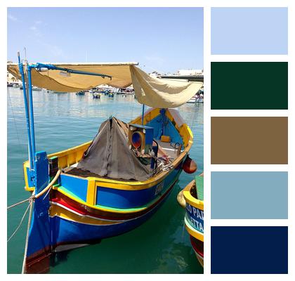 Maltese Boat Colorful Image