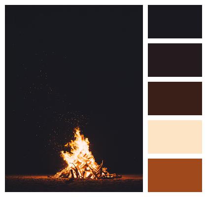 Burning Dark Bonfire Image