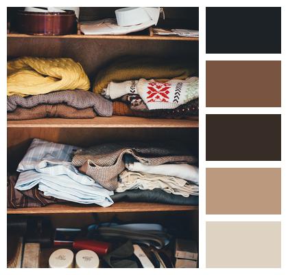 Clothes Cabinet Shelves Fashion Image