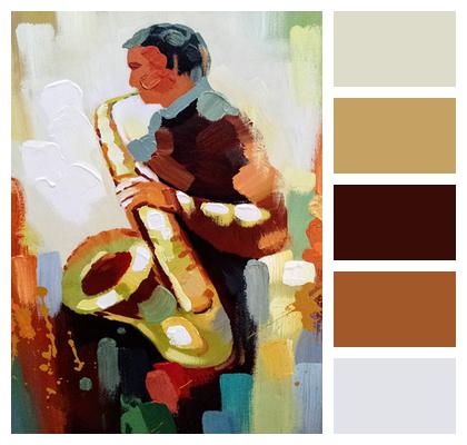 Painting Art Saxophone Image