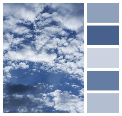 Cloudy Clouds Blue Image