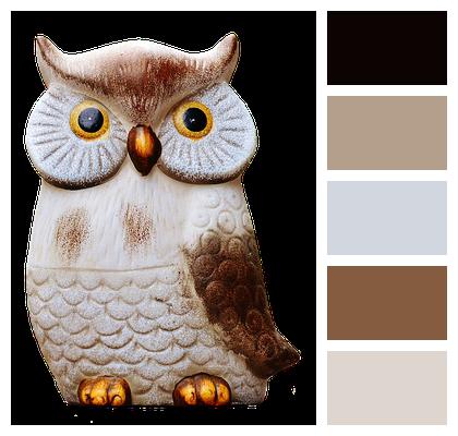 Ceramic Owl Isolated Image