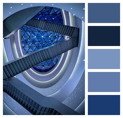 Blue Building Architecture Image