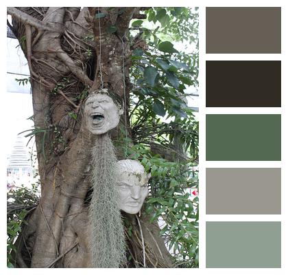 Abstract Tree Mask Image