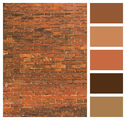 Bricks Orange Patterns Grout Wall Textures Image