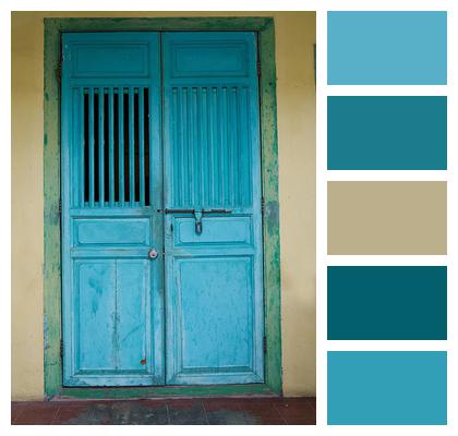 Architecture Blue Door Image