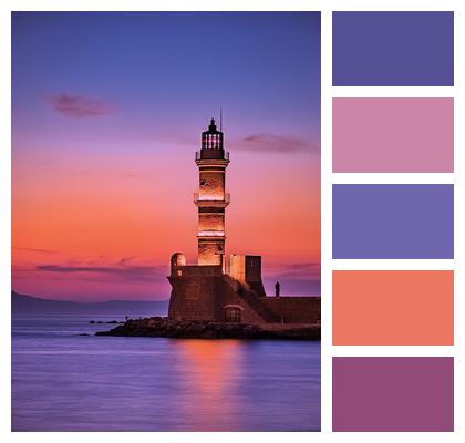 Sunset Coast Lighthouse Image