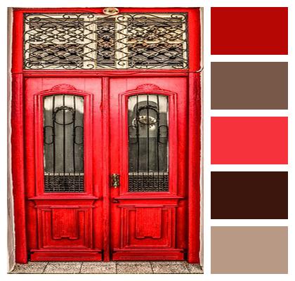 Door Wooden Red Image