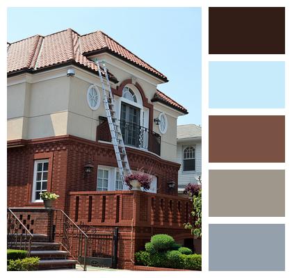 Home Roofing Ladder Image