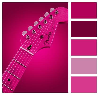 Pink Guitar Glowing Image