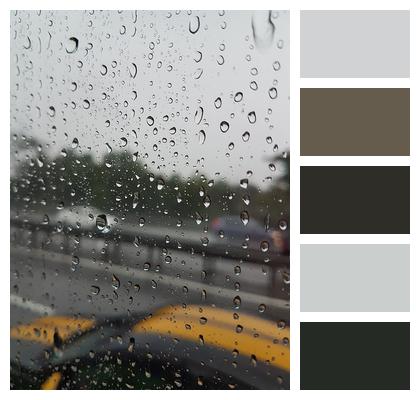 Road Car Raining Image