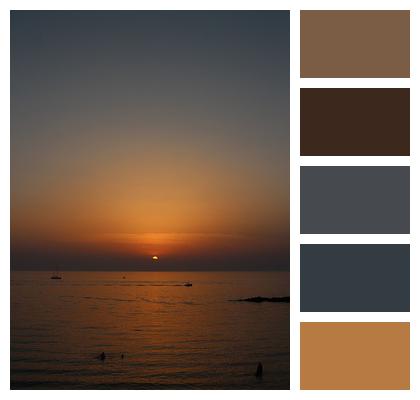 Vertical Sea Sunset Image