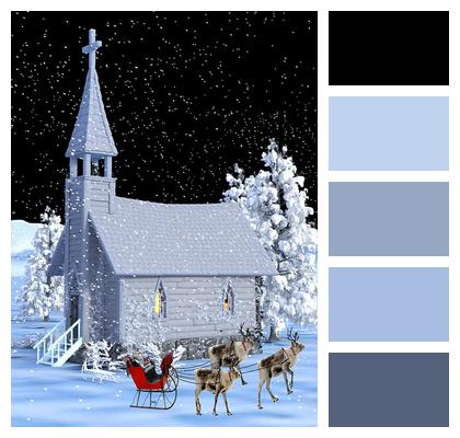 Winter Church Christmas Image