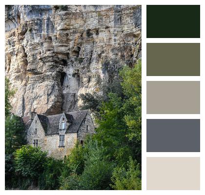 Dordogne House Cliff Image