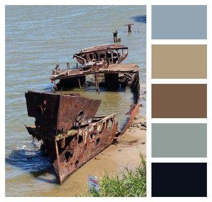Ship Wreck Rusty Image