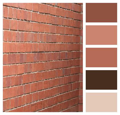 Brick Wall Rows Pattern Red Corner Image