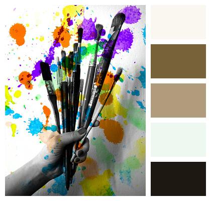 Painting Creativity Brushes Image