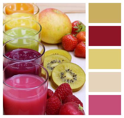 Juice Smoothies Multicoloured Image