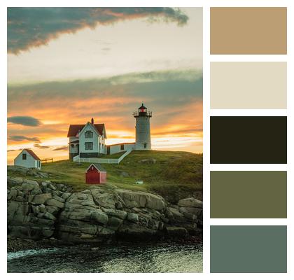 Lighthouse Nubble Maine Image