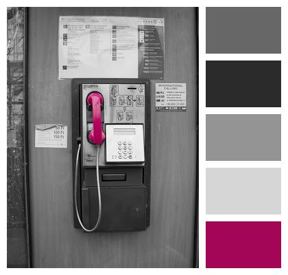 Pink Telephone Phone Image