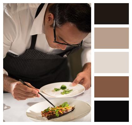 Chef Food Platting Image