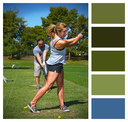 Woman Sport Golf Image