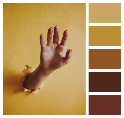 Yellow Hand Abstract Image