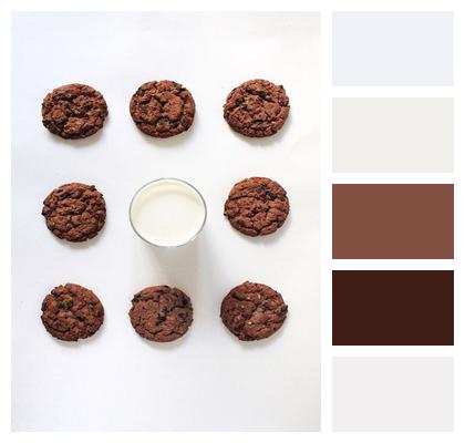 Milk Cookies Pattern Image