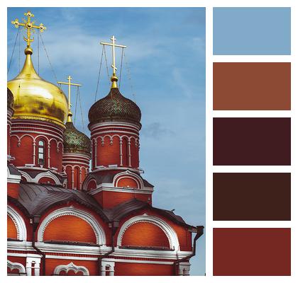 Gold Moscow Cathedral Church Image