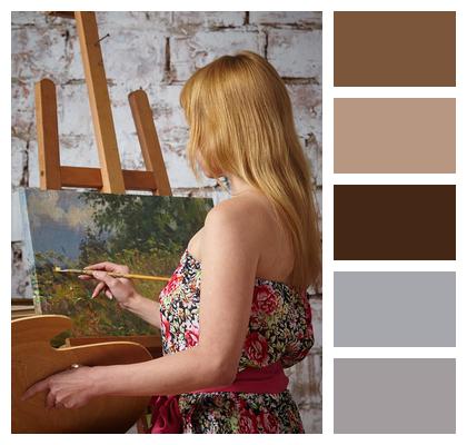Painting Easel Artist Image