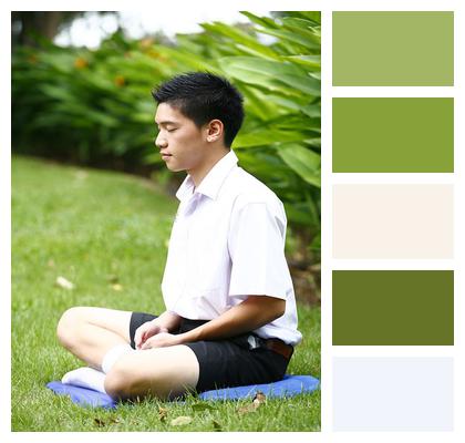 Boy Buddhist Meditation Image