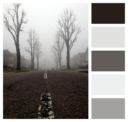 Foggy Street Road Image