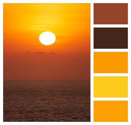 Sea Sunset Sun Image