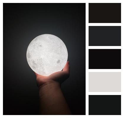Moon Hand Night Image