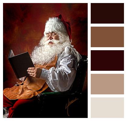 Christmas Santa Reading Image