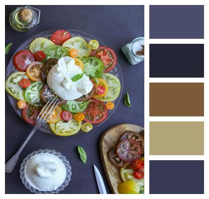 Food Salad Burrata Image
