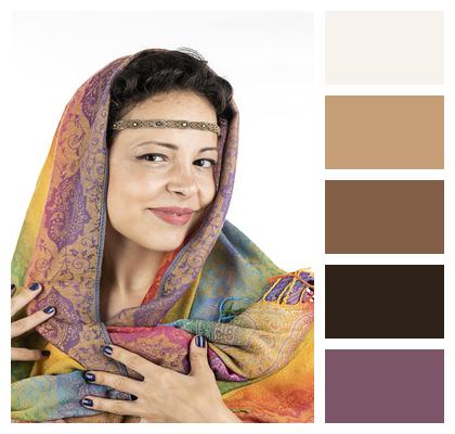 Head Scarf Bohemian Clothes Ethnic Image