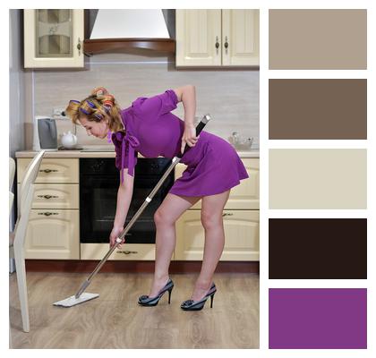 Cleaning Mop Housewife Image