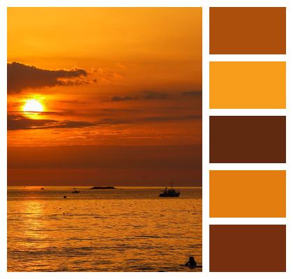 Sea Sunset Seascape Image