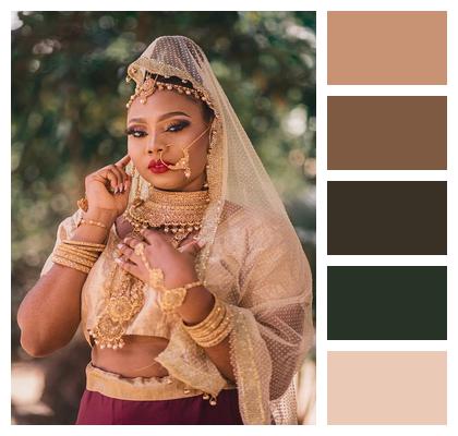 Traditional Wear Lehenga Model Indian Image